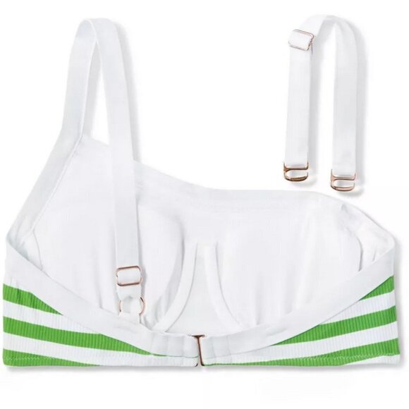 Shade and Shore Underwire Ribbed One Shoulder Bikini Top NWT - Picture 5 of 6